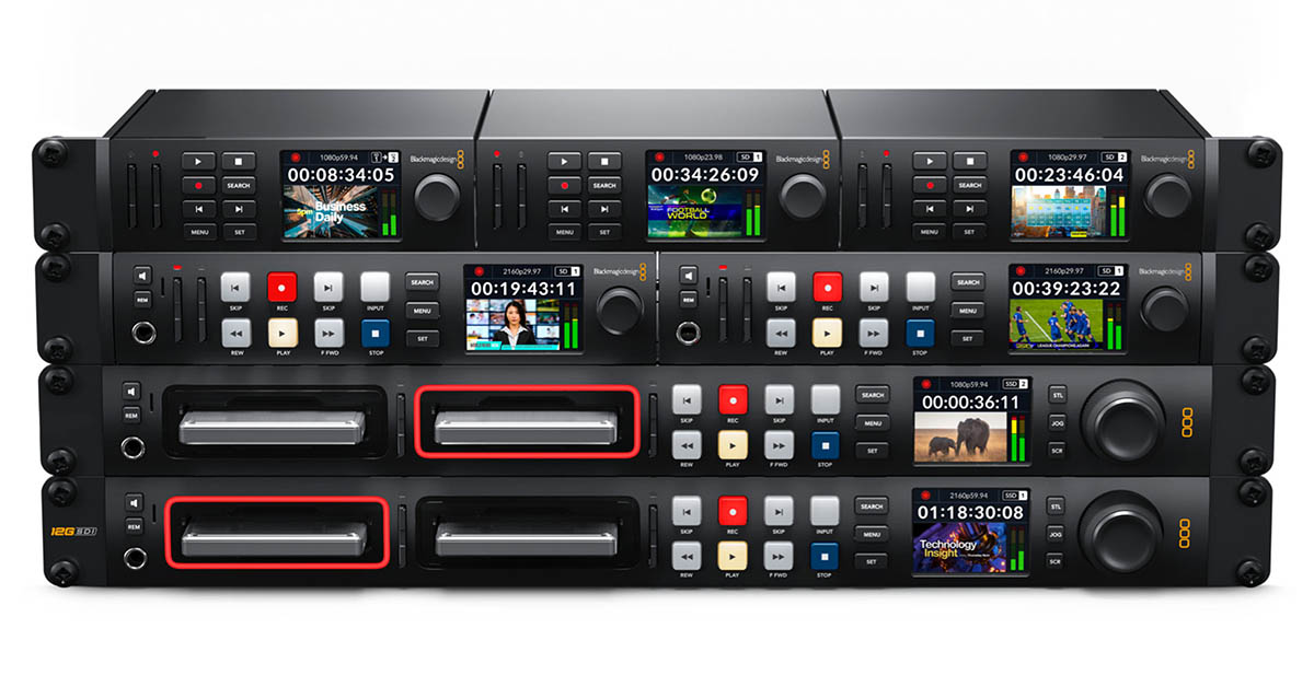 Blackmagic Design HyperDeck Studio HD Mini, HD Plus, HD Pro, 4K Pro