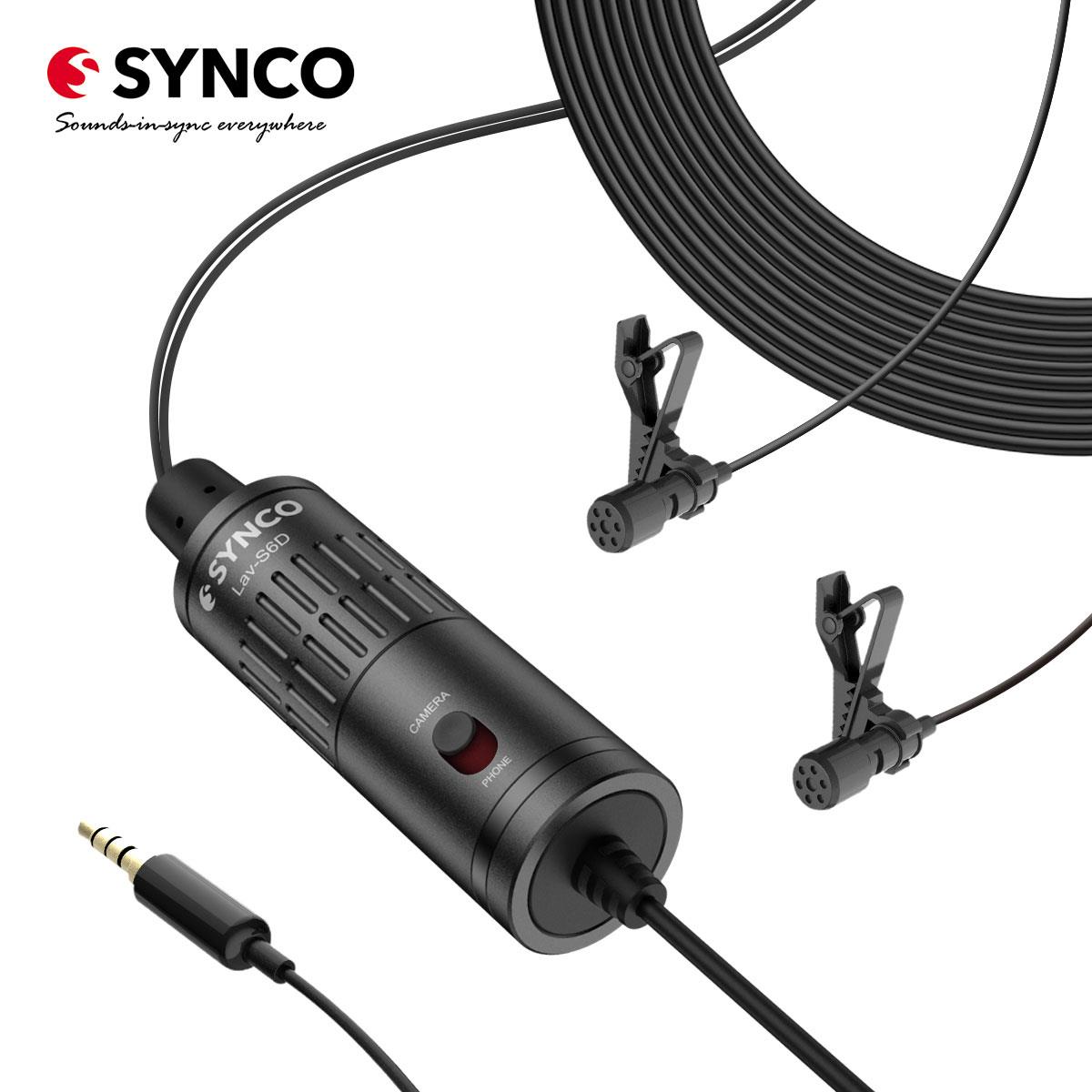Synco Audio LavS6D Dual Lavalier Omnidirectional Condenser Microphones