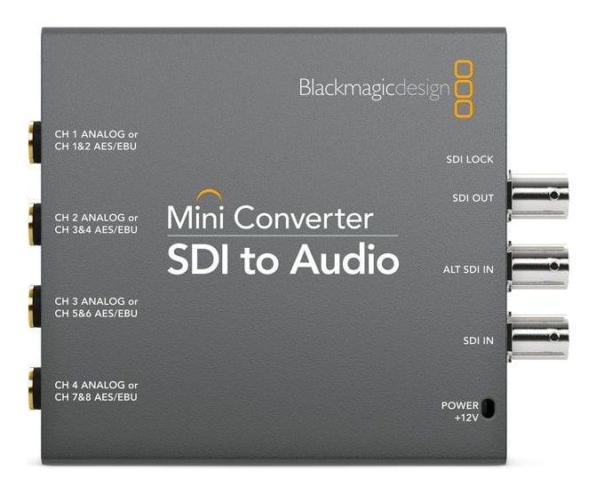 Mini Converter SDI to Audio – Štyri analógové kanály alebo osem AES/EBU