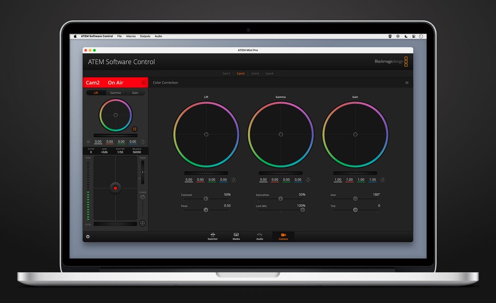 ATEM Mini Pro – Ovládanie kamier z ATEM Software Control