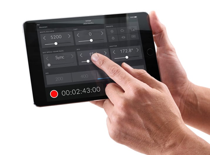 Blackmagic URSA Mini Pro 12K – Ovládanie cez Bluetooth