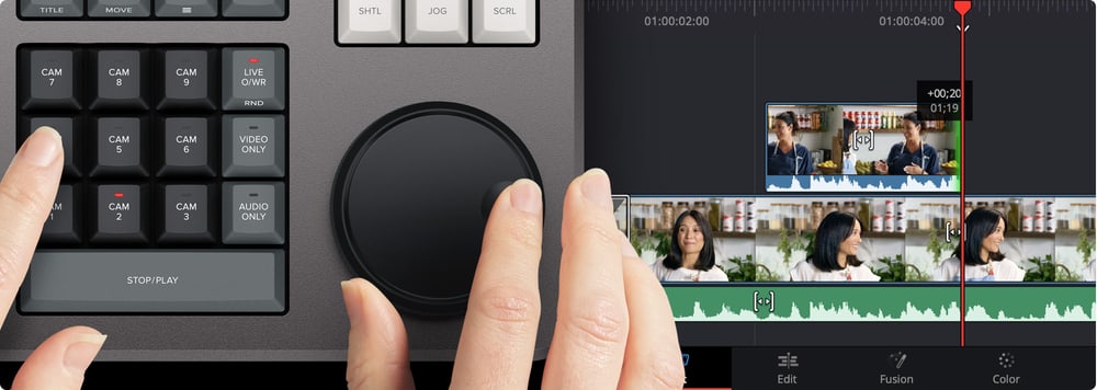DaVinci Resolve Speed Editor – Kamerové tlačidlá a Live Override