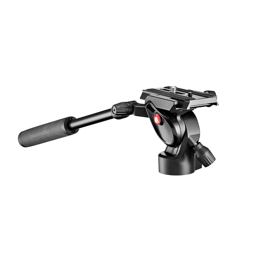 Bočný pohľad na Manfrotto MVH400AH s panoramatickou rukoväťou