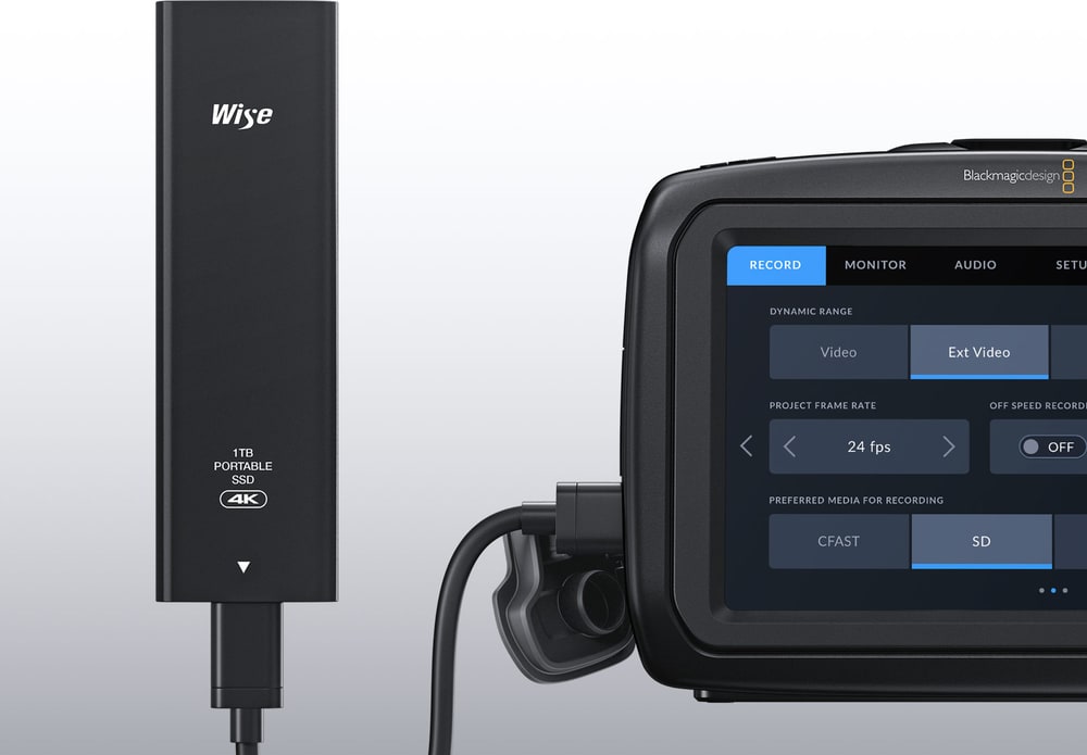 Blackmagic Pocket Cinema Camera 6K Pro – Karty CFast a SD aj externý disk cez USB-C