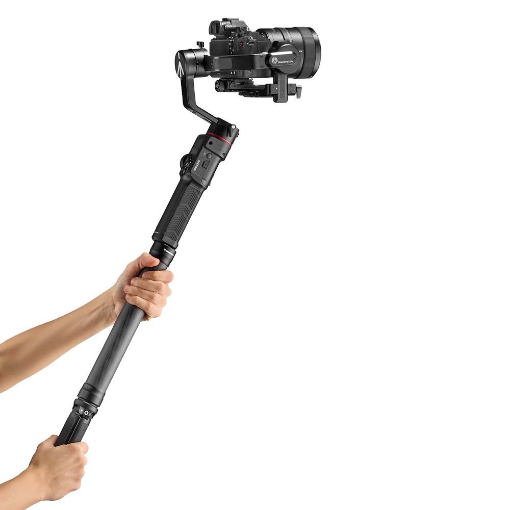 Manfrotto MVGEXT pri bežnom držaní gimbalu