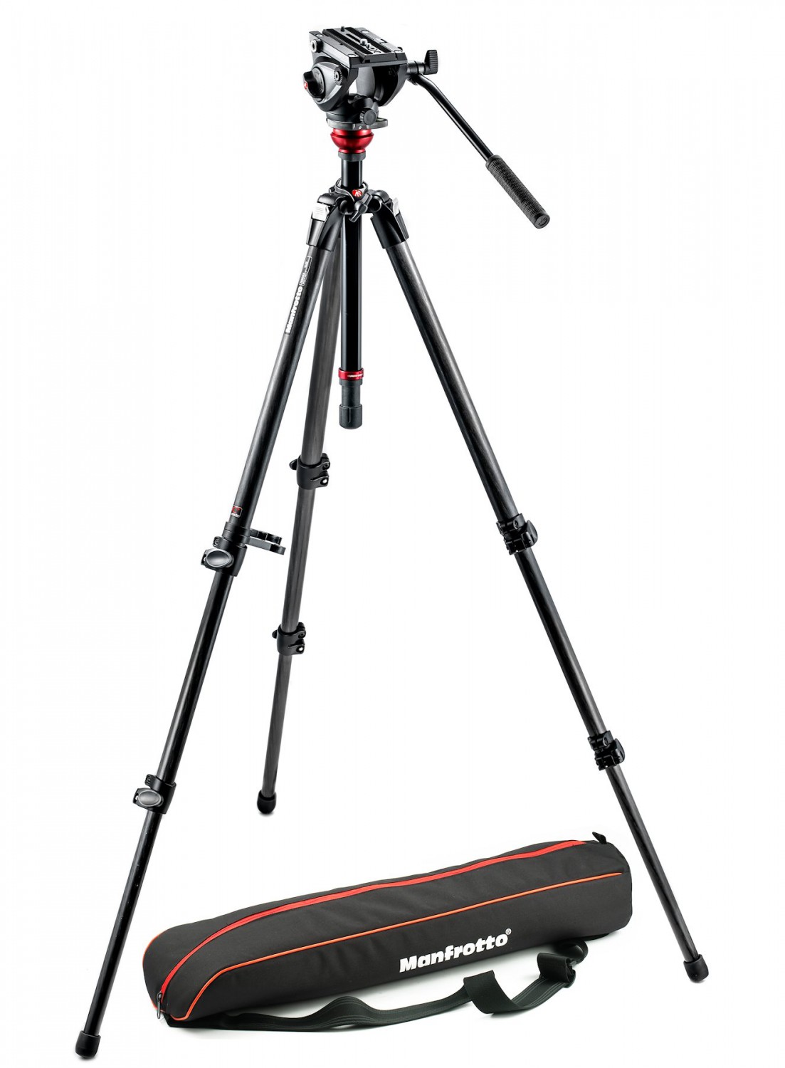 Karbónový videosystém Manfrotto MVH500AH so statívom 755CX3 a taškou