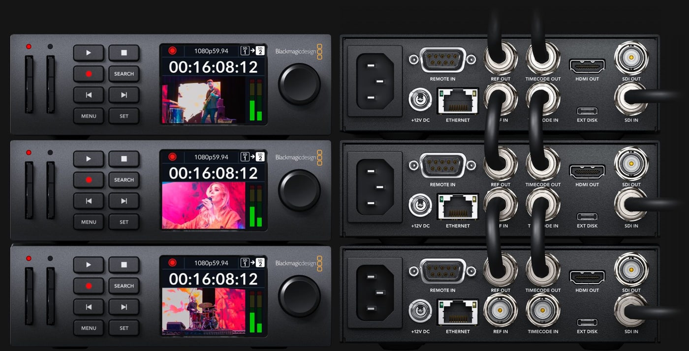 HyperDeck Studio HD Mini – Časový kód a synchronizácia pre ISO záznam
