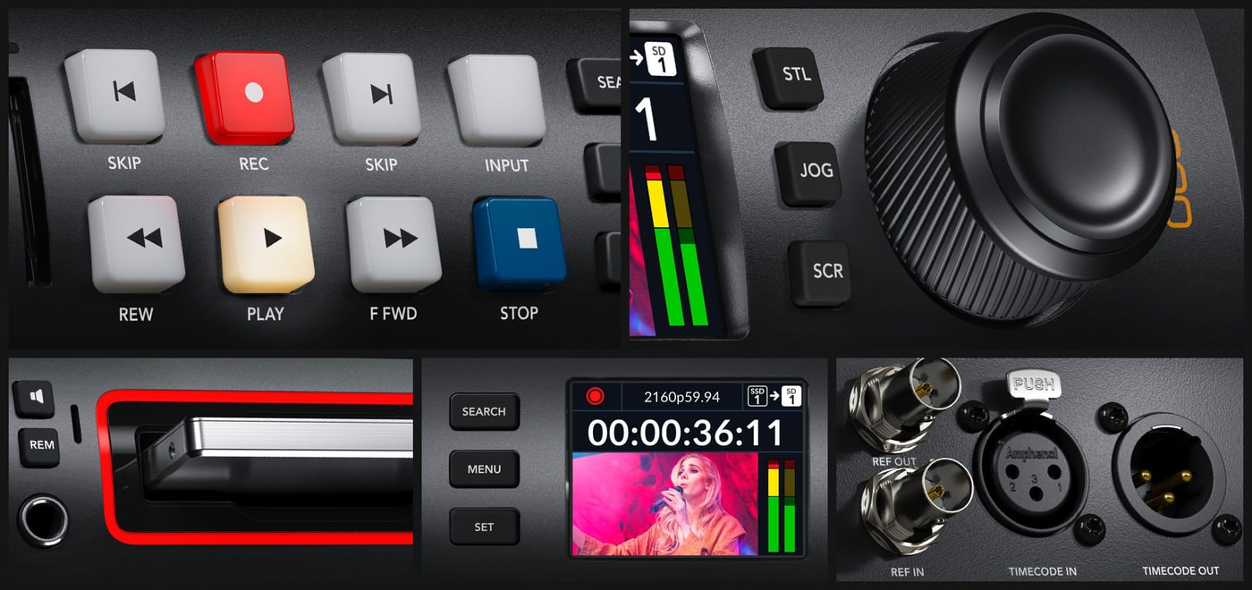 HyperDeck Studio 4K Pro – Kovové vyhľadávacie koliesko so spojkou