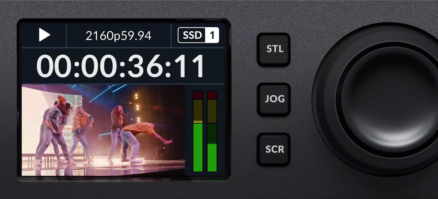 HyperDeck Studio 4K Pro – Farebný stavový displej