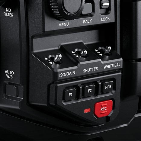 Blackmagic URSA Broadcast G2 – Ovládanie po hmate a stavový displej