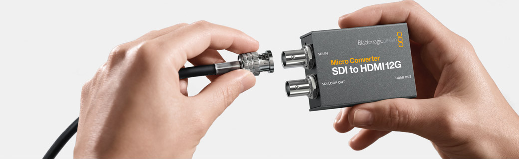 Kompaktný Blackmagic Micro Converter SDI na HDMI 12G