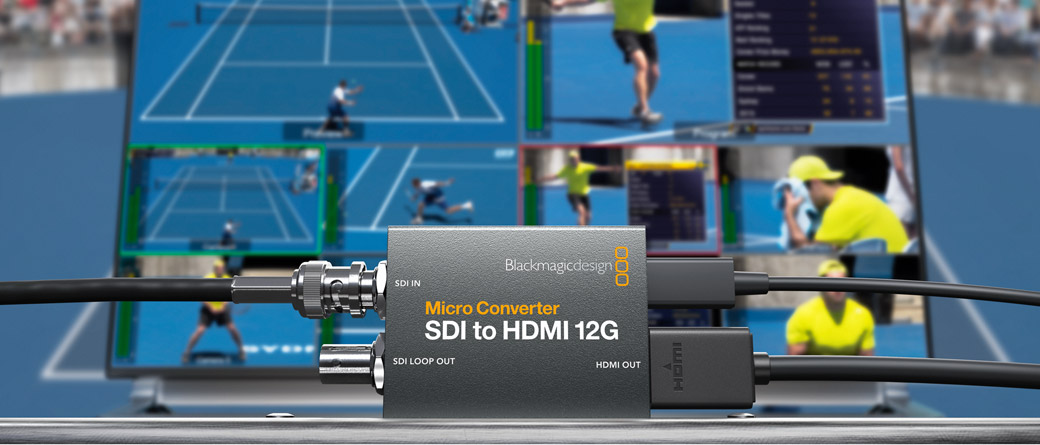 Blackmagic Micro Converter SDI to HDMI 12G v monitorovacom nastavení