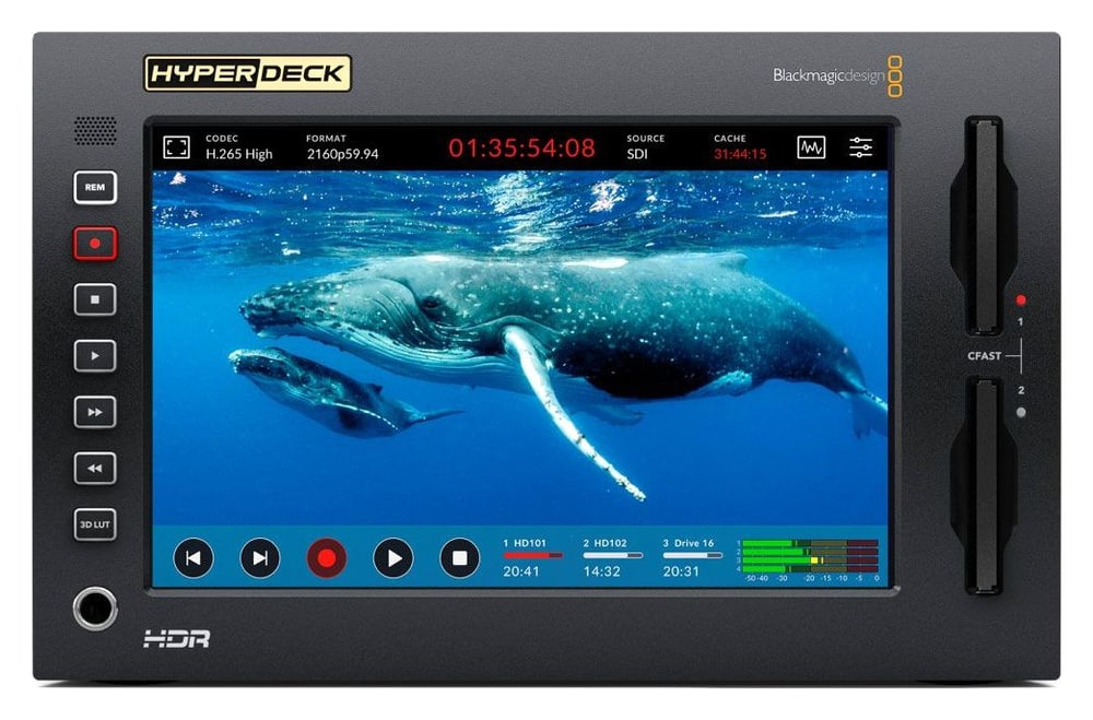 HyperDeck Extreme 4K HDR – Moderný dizajn s klasickým ovládaním