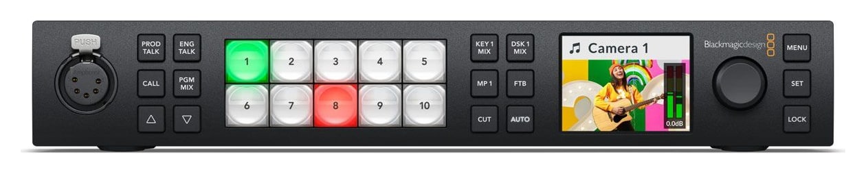 ATEM 1 M/E Constellation HD – Ovládací panel priamo na čelnej strane