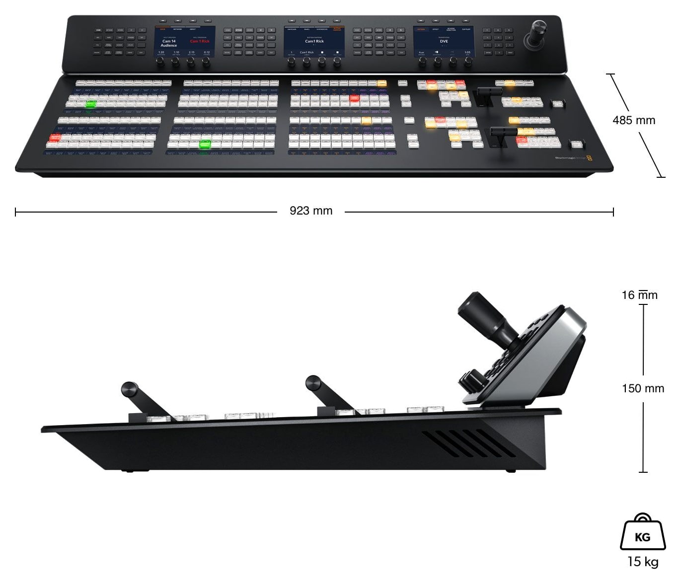 ATEM 2 M/E Advanced Panel 30 – Rozmery