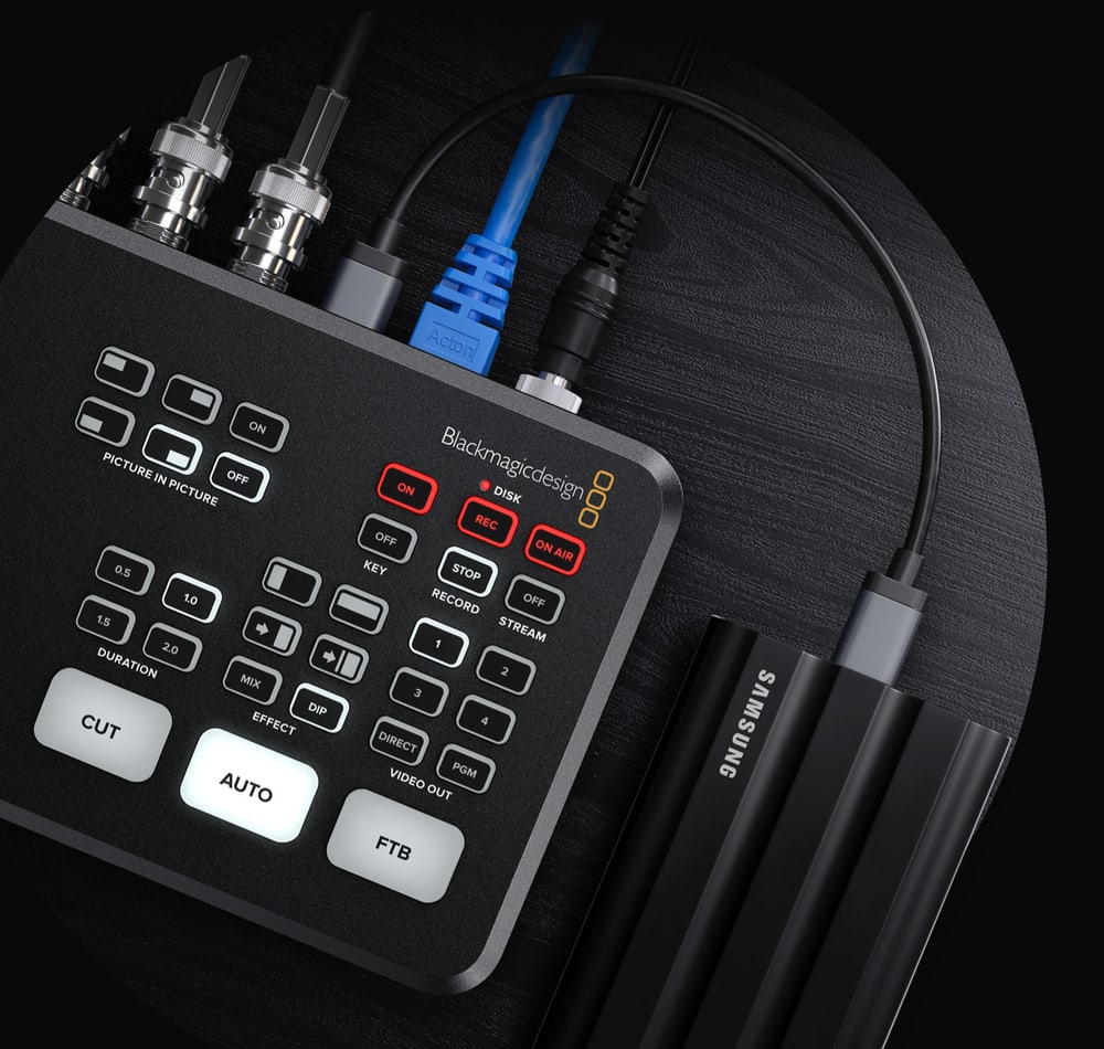 ATEM SDI Pro ISO – Záznam na USB disky