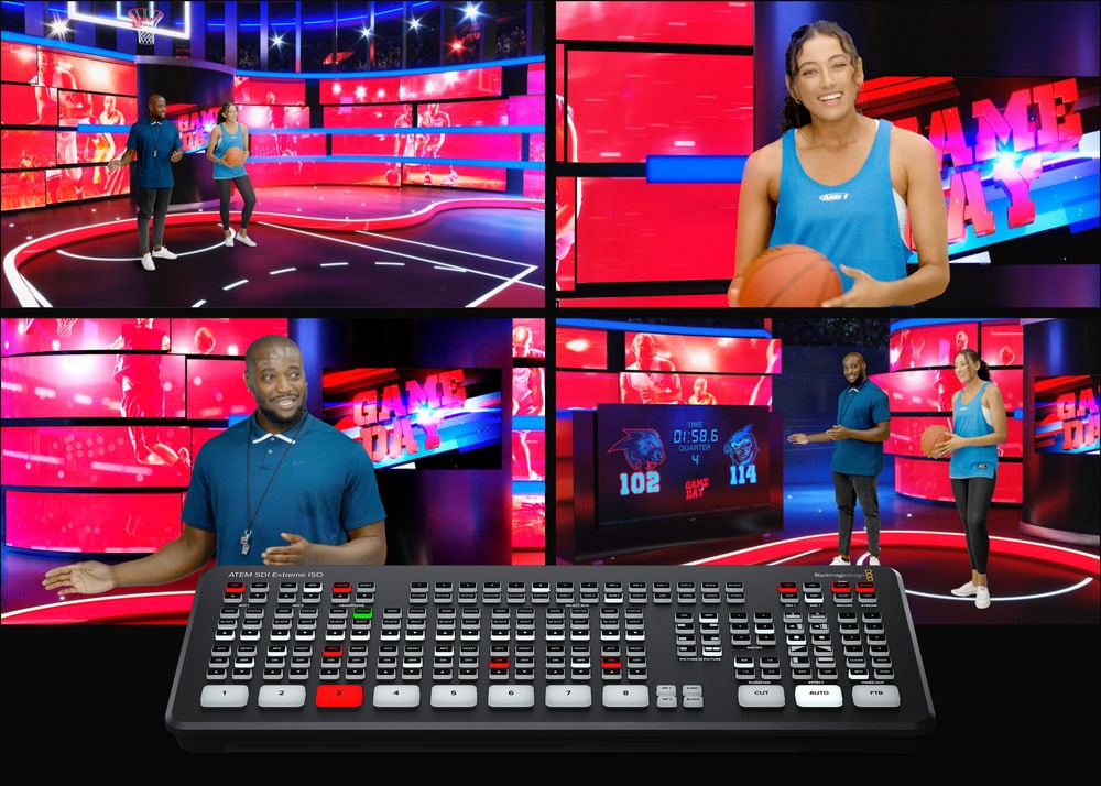 ATEM SDI Extreme ISO – Virtuálne scény so štyrmi kľúčovačmi