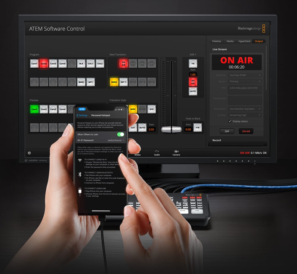 ATEM SDI Extreme ISO – Streamovanie cez Ethernet aj mobilné dáta
