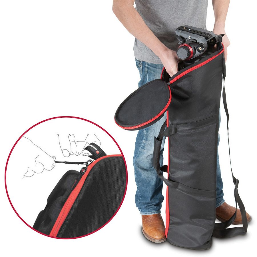 Vkladanie statívu do tašky Manfrotto MBAG90PN