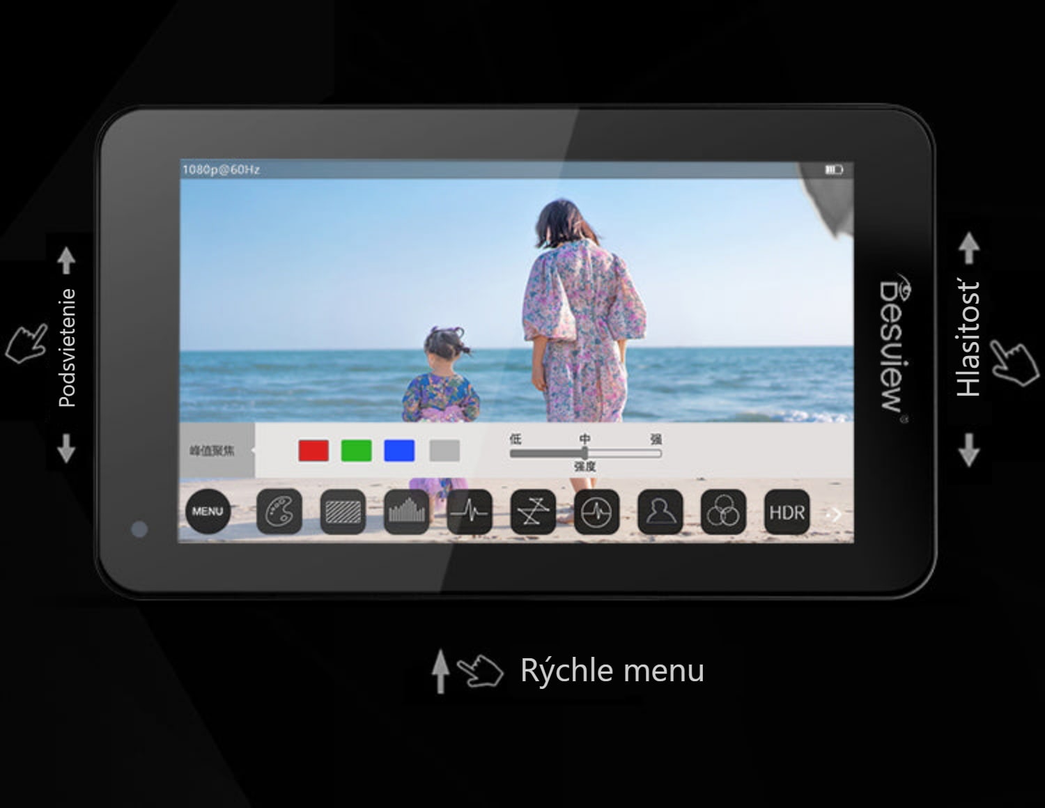 Desview U6 – Rýchle menu