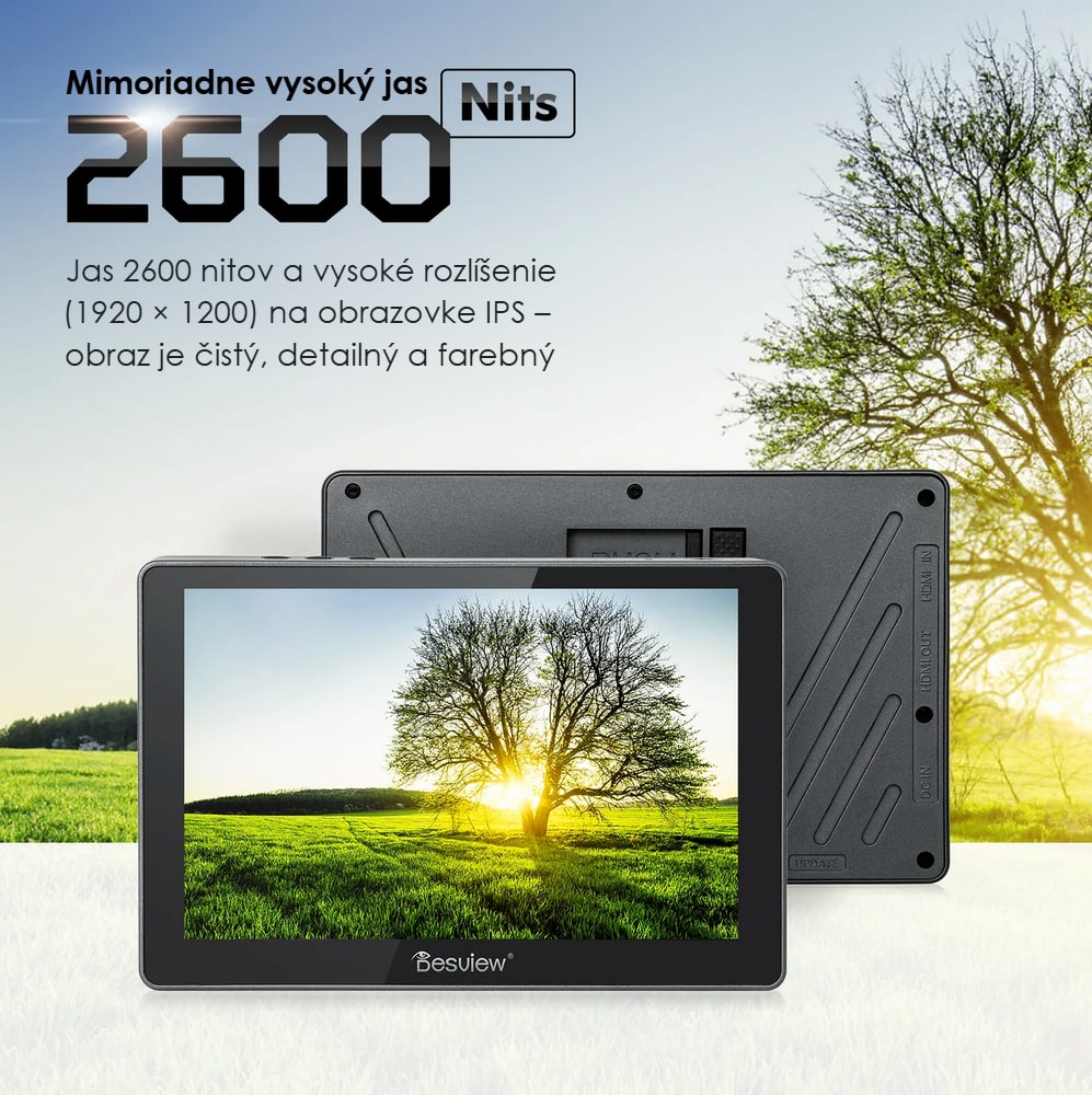 Jas 2600 nitov a rozlíšenie 1920 × 1200