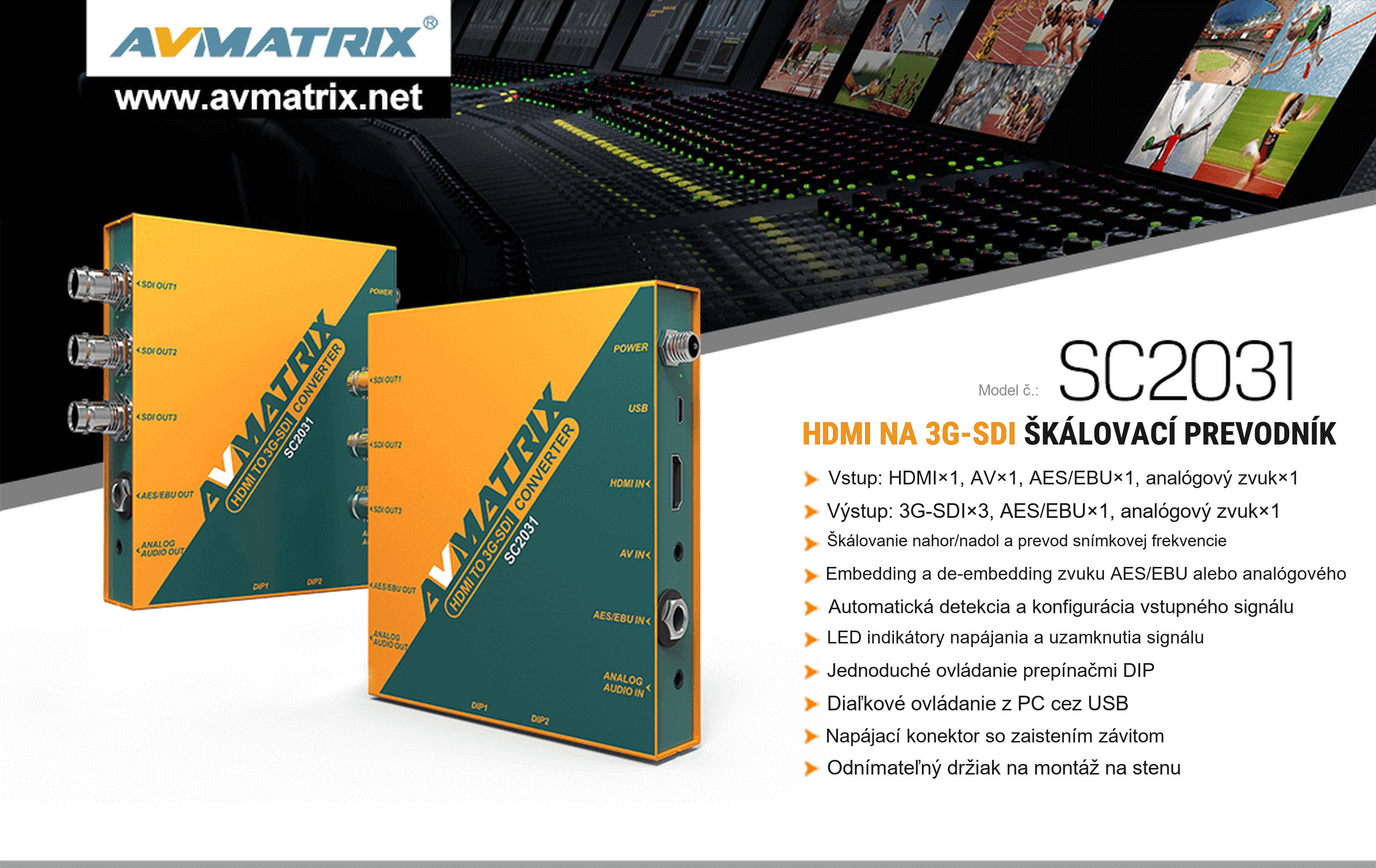 AVMATRIX SC2031X – infografika