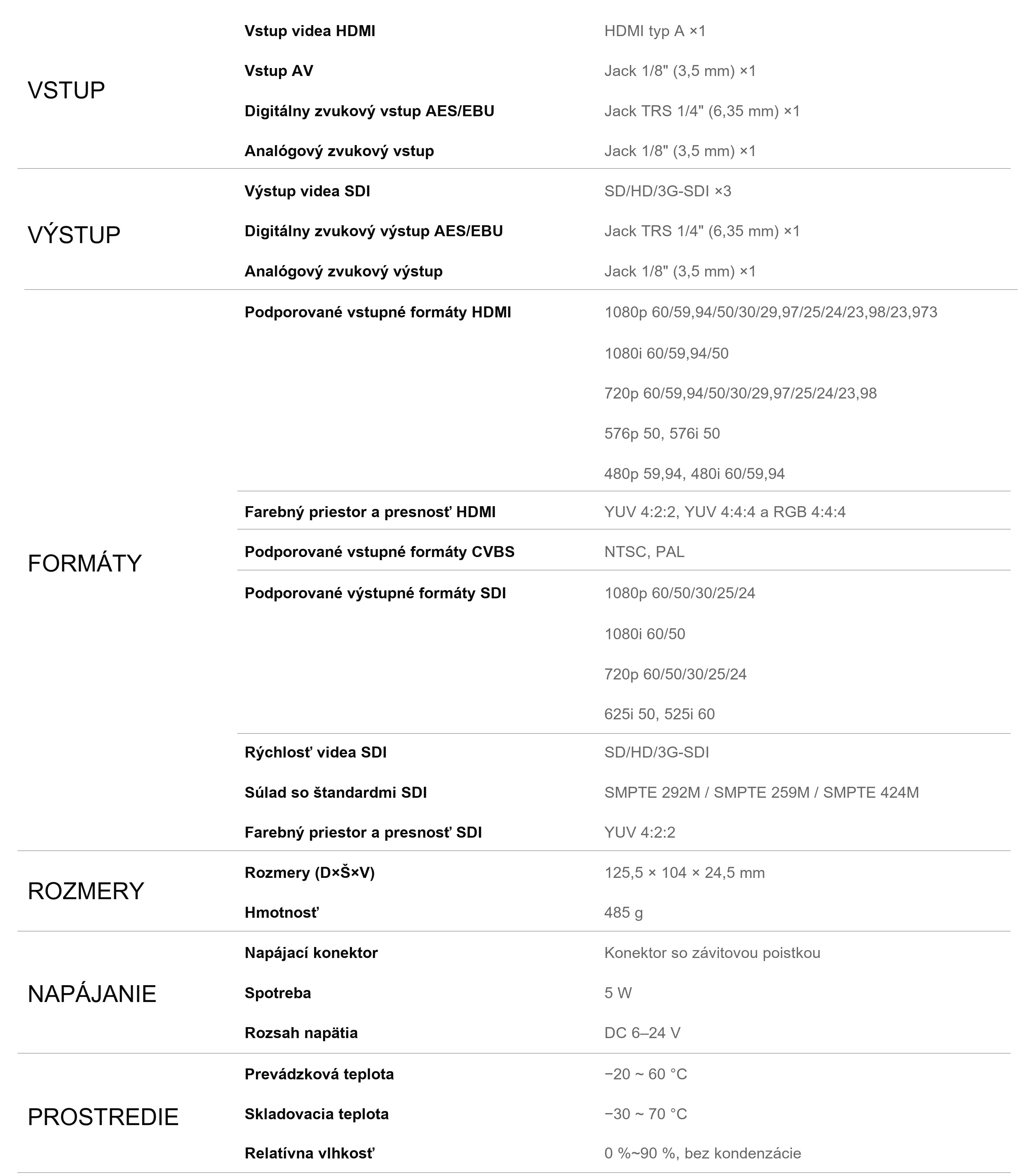 AVMATRIX SC2031X – infografika