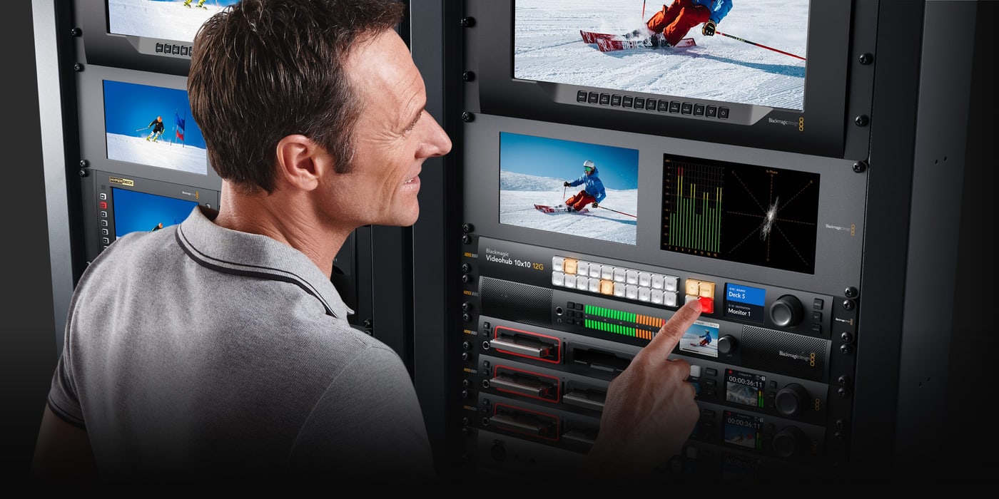 Blackmagic Videohub 10x10 12G – Smerovanie bez prepájania káblov