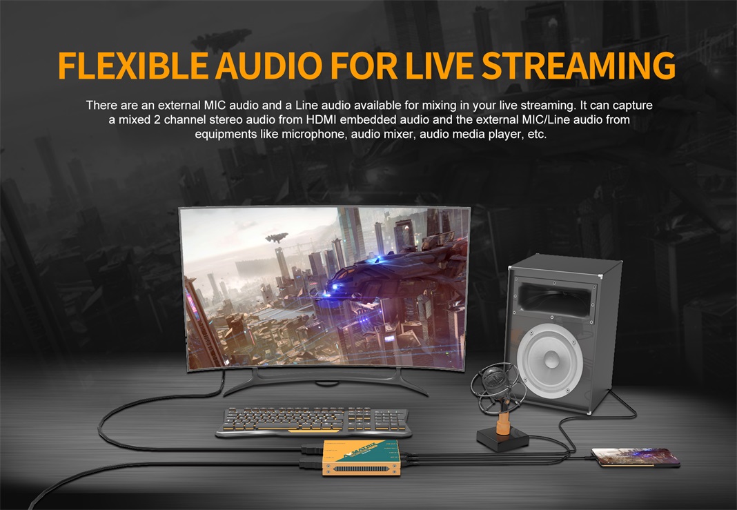 AVMATRIX UC2218-4K audio pre live streaming