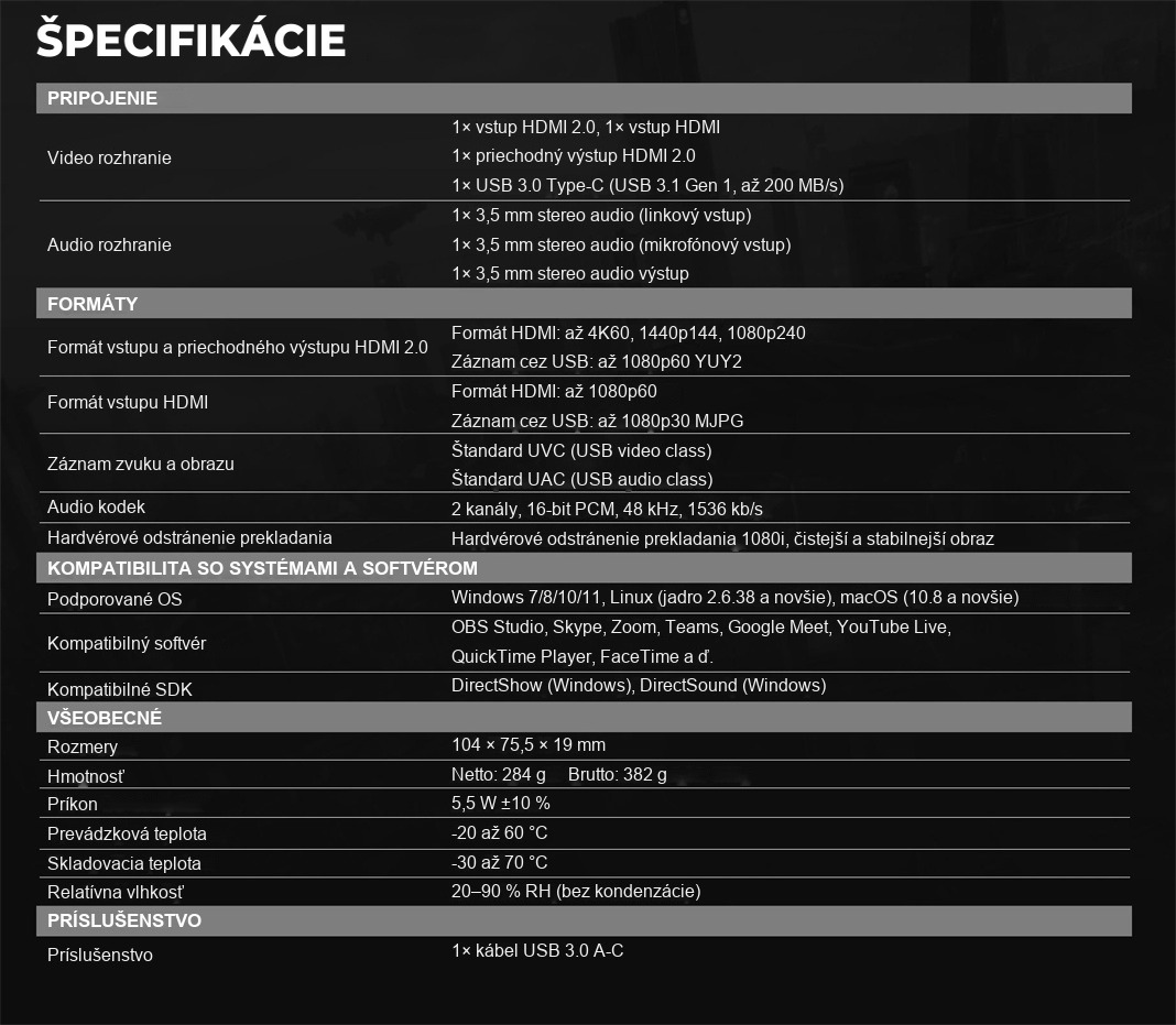 AVMATRIX UC2218-4K – infografika