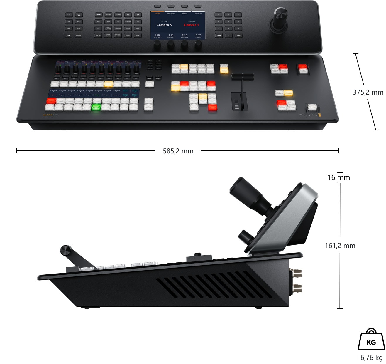 ATEM Television Studio 4K8 2TB – Rozmery a hmotnosť