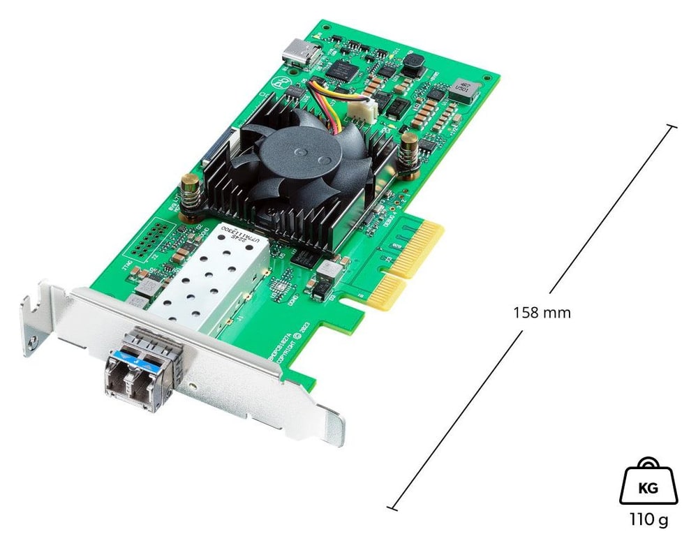 DeckLink IP HD Optical – Nízky profil a rozmery