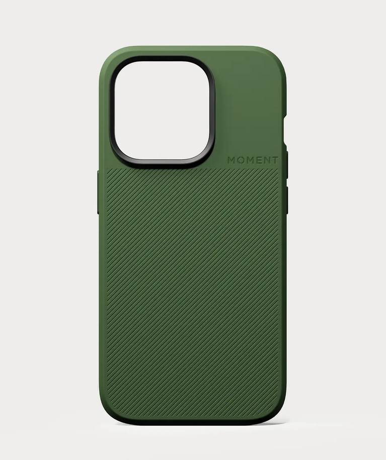 Pouzdro Moment pro iPhone 15 Pro v barvě Olive Green