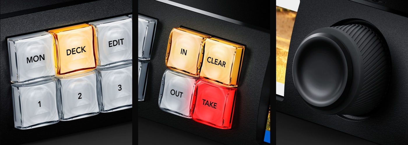 Blackmagic Videohub 80x80 12G – Elegantný čelný ovládací panel