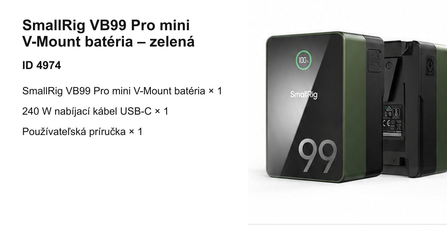 Preložená produktová infografika SmallRig VB99 Pro 9/10