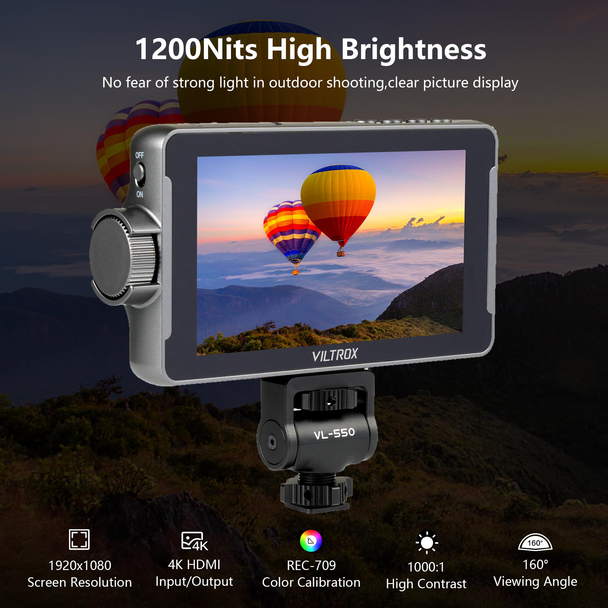 Viltrox DC-550 při kamerovém monitorování
