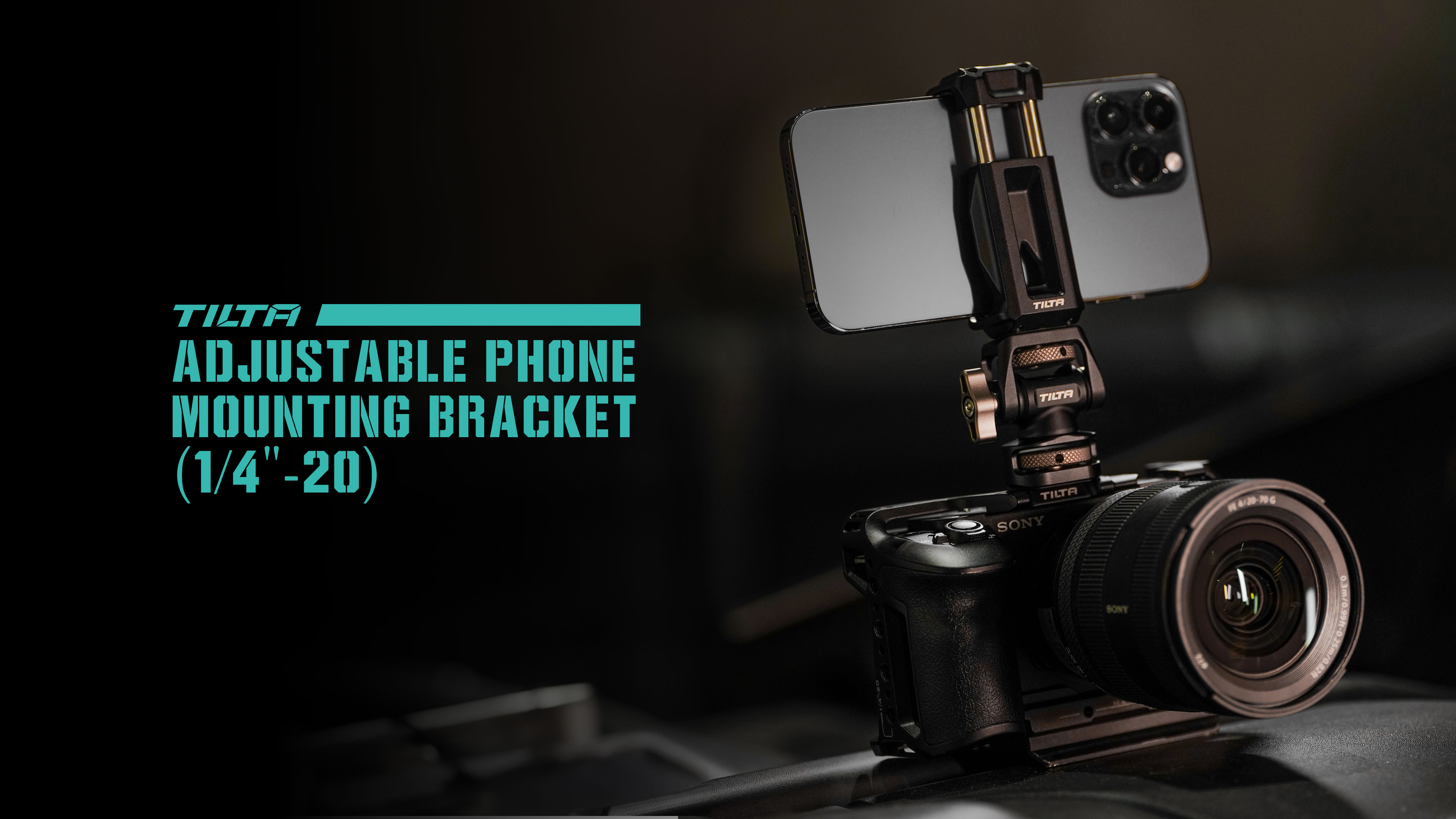 Tilta Adjustable Phone Mounting Bracket (1/4"-20) - Black Tilta Adjustable Phone Mounting Bracket (1/4"-20) - Black