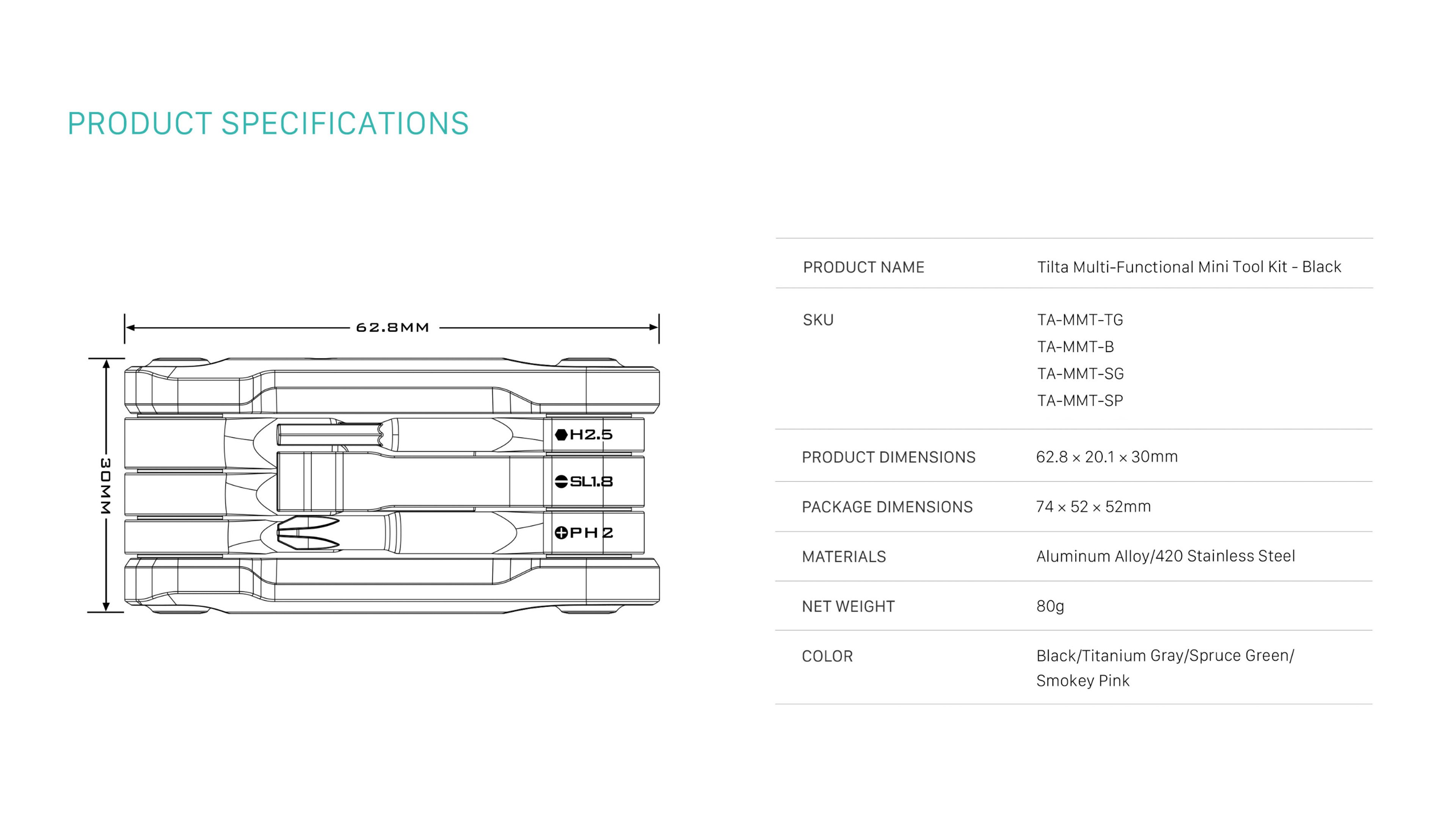 Tilta Multi-Functional Mini Tool Kit Tilta Multi-Functional Mini Tool Kit