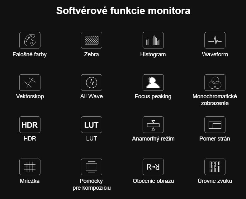 Softvérové funkcie monitora