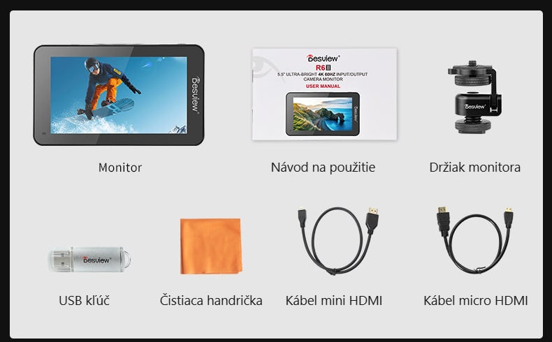 Obsah balenia Desview R6II