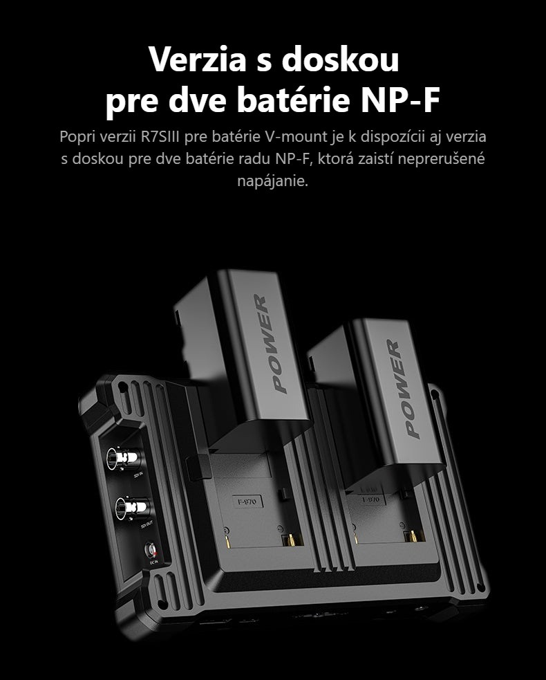 Desview R7SIII – Možnosti napájania