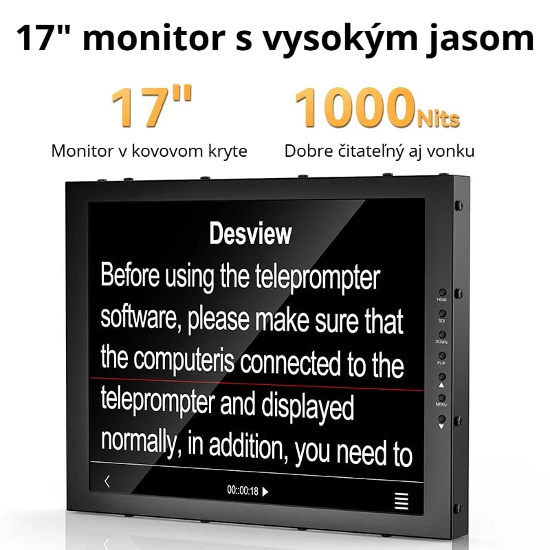 17" monitor s jasom 1000 cd/m²