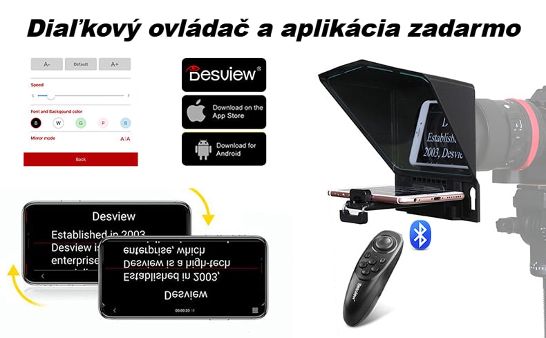Diaľkový ovládač a aplikácia zadarmo