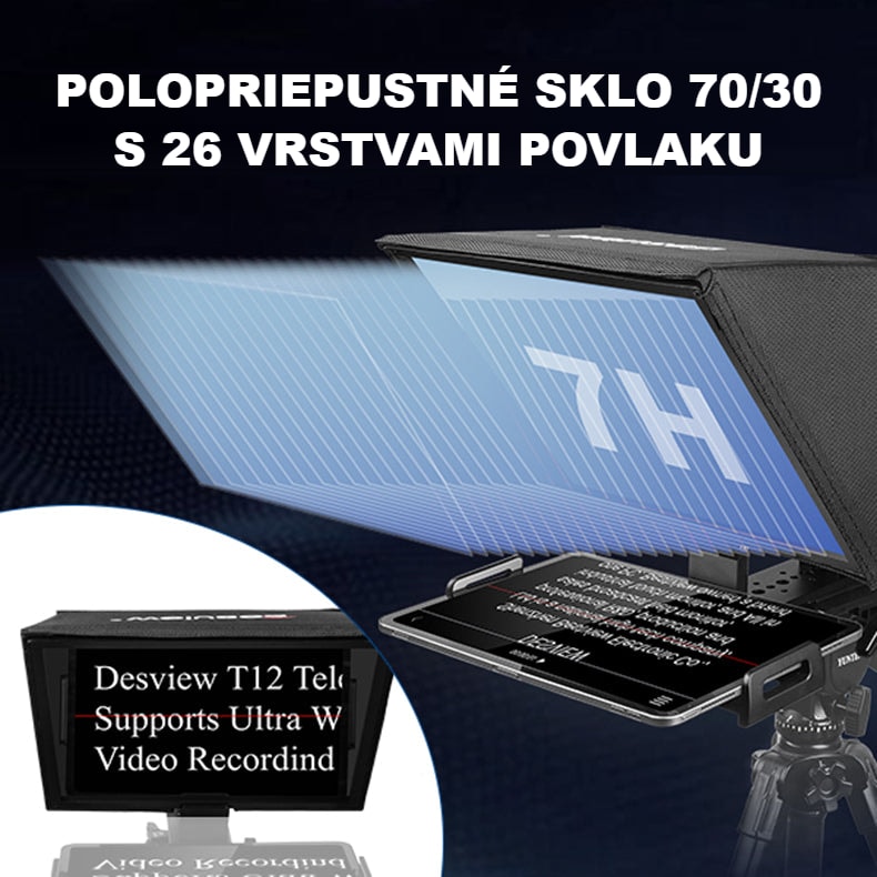 Polopriepustné sklo 70/30 s 26 vrstvami