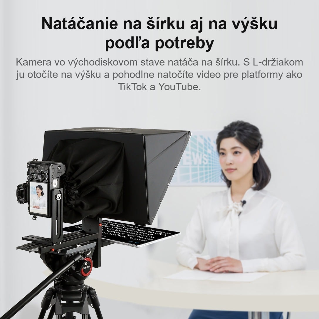 Natáčanie na výšku s L-držiakom