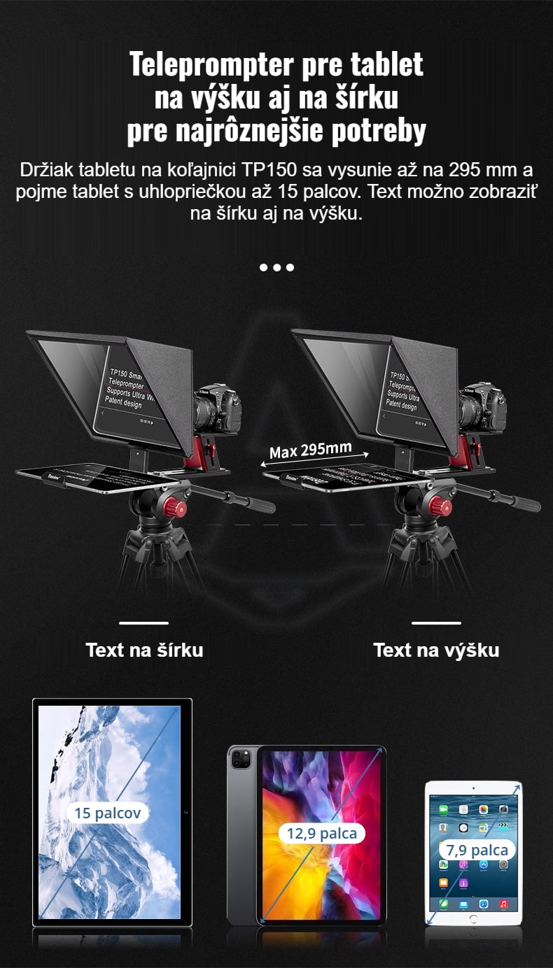 Tablet do 15 palcov na šírku aj na výšku