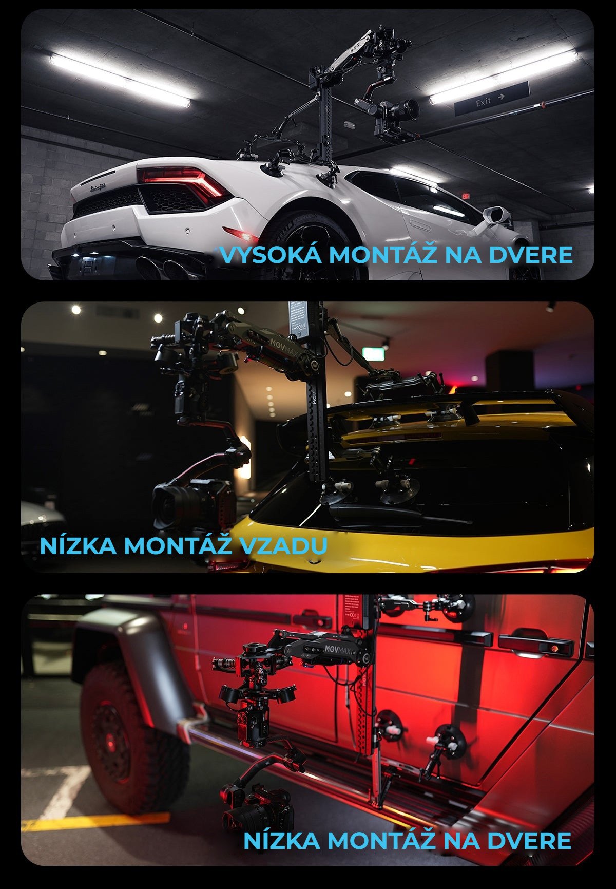 Ďalšie polohy montáže