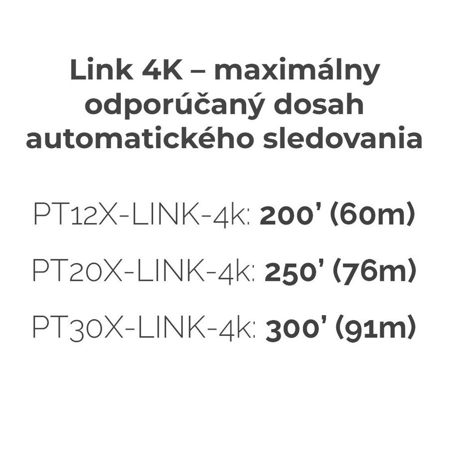 Dosah automatického sledovania