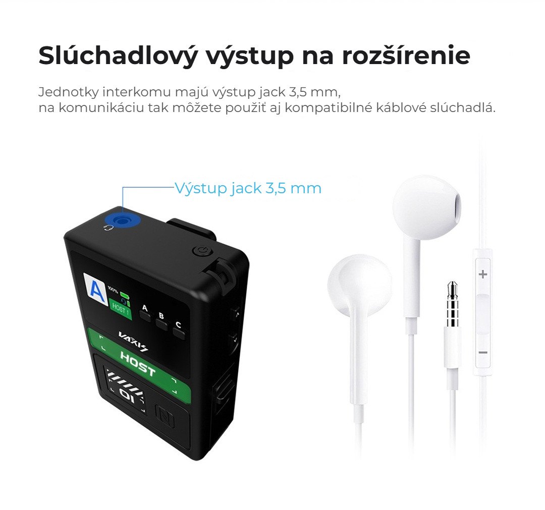 Výstup jack 3,5 mm