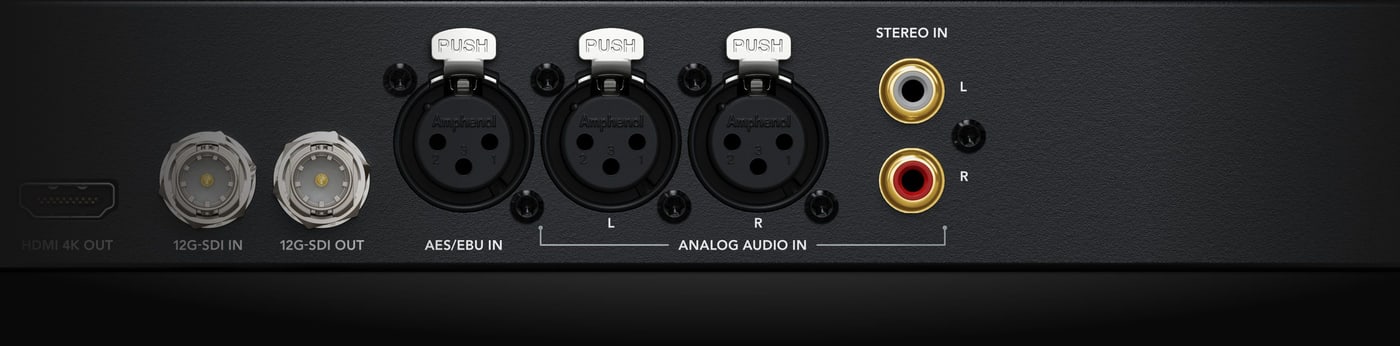 Blackmagic Audio Monitor 12G G3 – Analógové aj digitálne vstupy